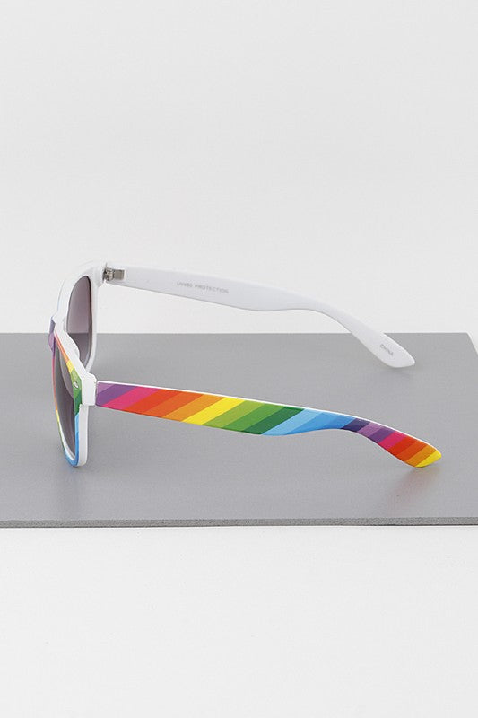 Rainbow Color Pride Wayfarer Sunglasses Set