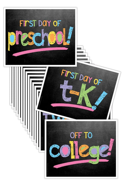 First & Last Days of School Photo Prop Signs