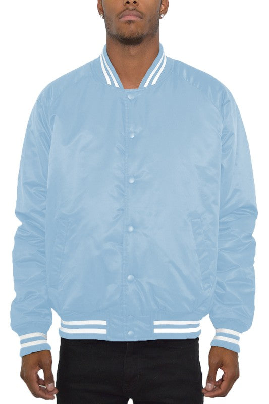 Weiv Polyester Solid Varsity Jacket