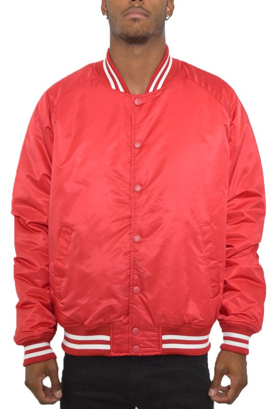 Weiv Polyester Solid Varsity Jacket