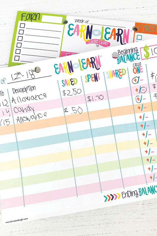 Earn & Learn Kids' Chore Chart Money Management