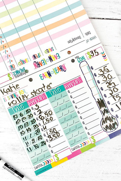 Earn & Learn Kids' Chore Chart Money Management