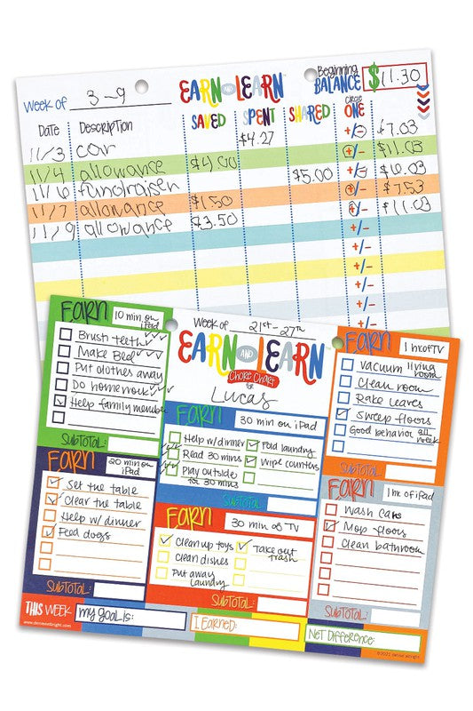 Earn & Learn Kids' Chore Chart Money Management