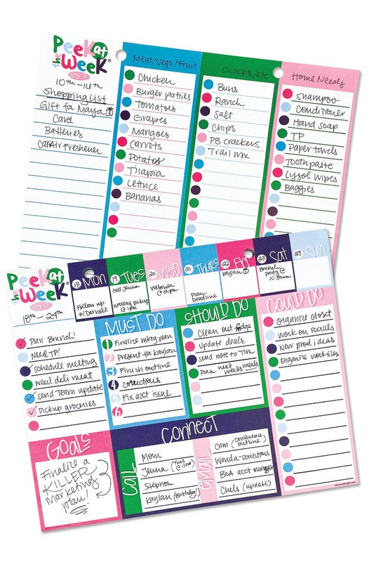 Peek at the Week 52-Week Non-dated Planner Pad