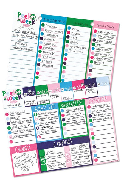 Peek at the Week 52-Week Non-dated Planner Pad