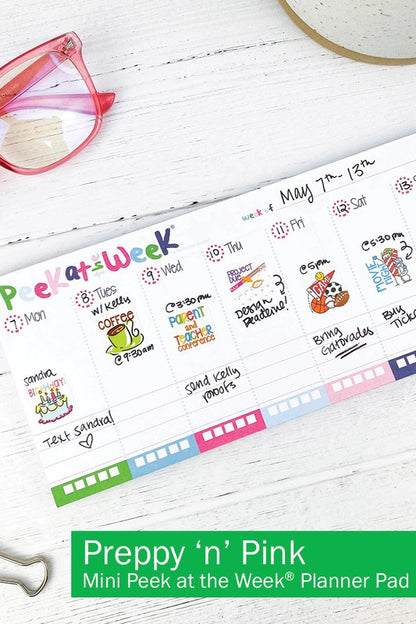 Peek at the Week 52-Week Mini Planner Pad