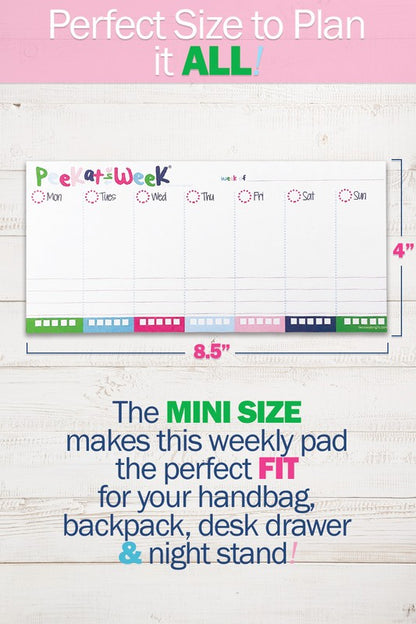 Peek at the Week 52-Week Mini Planner Pad