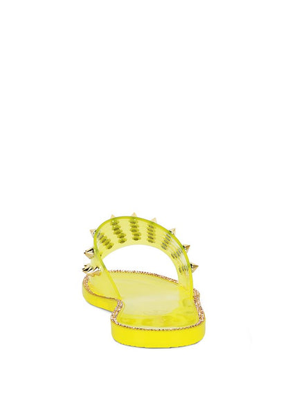 Bolly Punk Stud Clear Jelly Flats