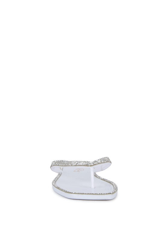 Golightly Diamante Stud Detail Thong Flats