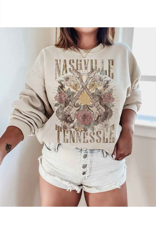 NASHVILLE TENNESSEE GRAPHIC SWEATSHIRT PLUS SIZE