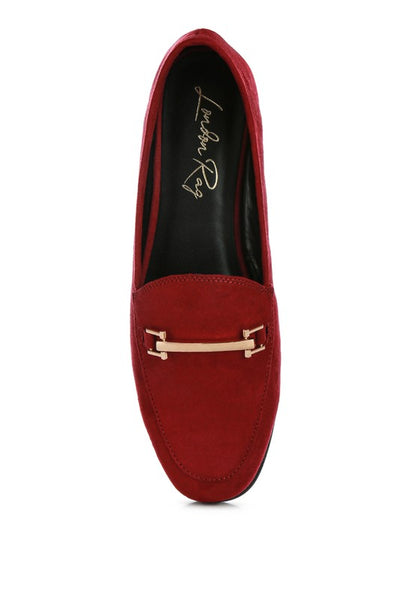 Zaara Solid Faux Suede Loafers