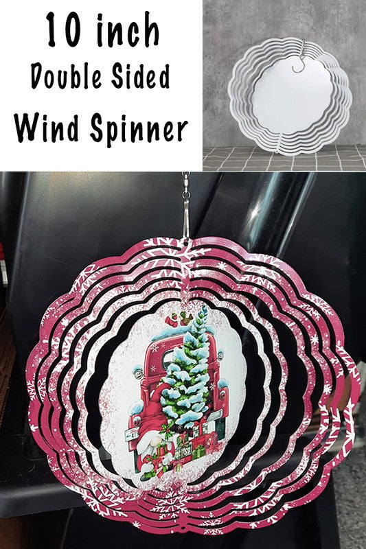 Spring Decor Purple Floral Bird Wind Spinner