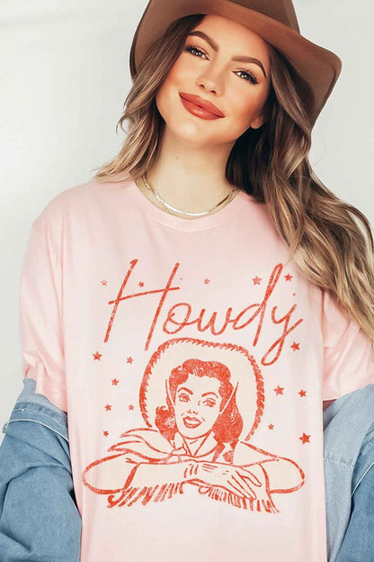 HOWDY COWGIRL GRAPHIC PLUS SIZE TEE / T-SHIRT