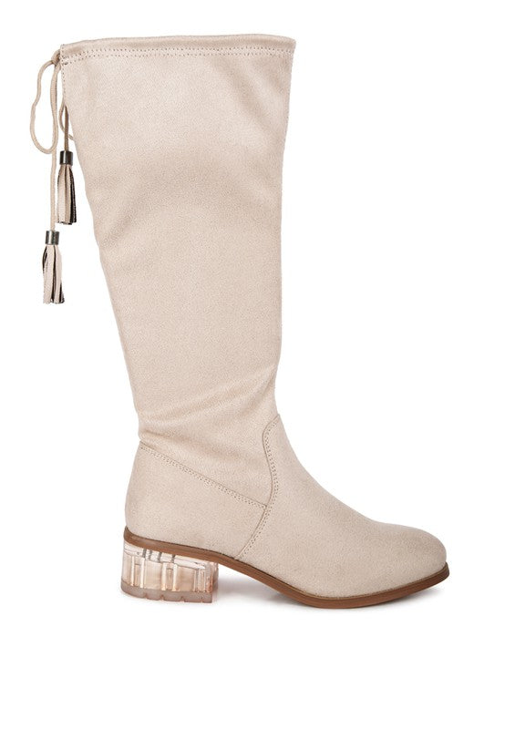 Francesca Tassels Detail Short Heel Calf Boot