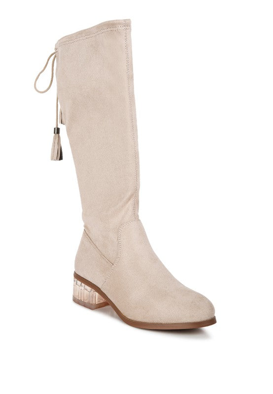 Francesca Tassels Detail Short Heel Calf Boot