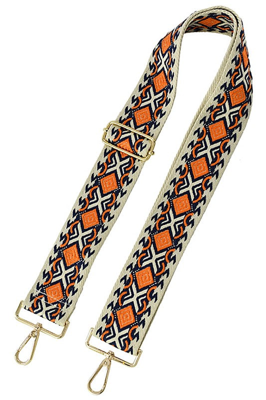 2 Inch Wide Aztec Tribal Pattern Guitar Strap