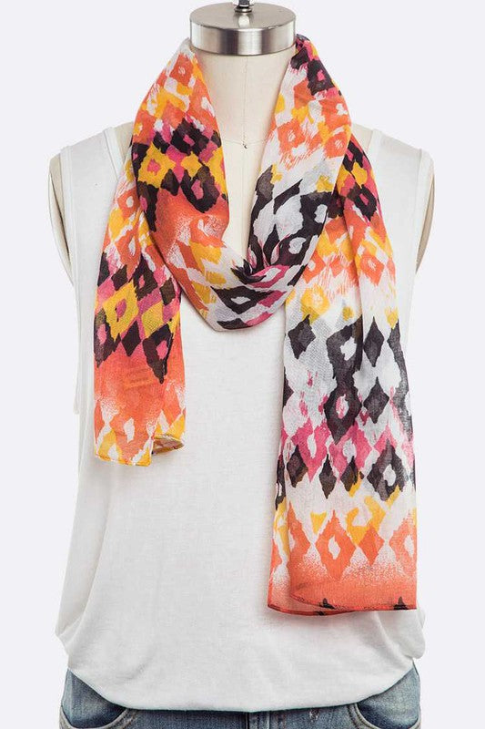 Aztec Printed Fashion Oblong Scarf