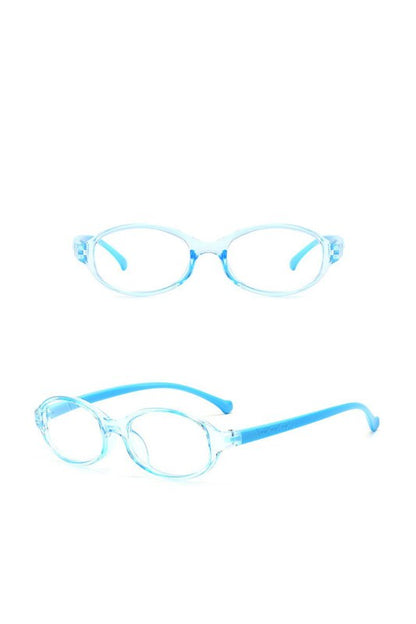 Kids Oval Slim Round Blue Light Blocker Glasses