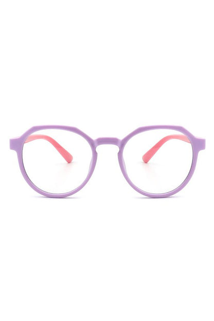 Kids Round Geometric Blue Light Blocker Glasses