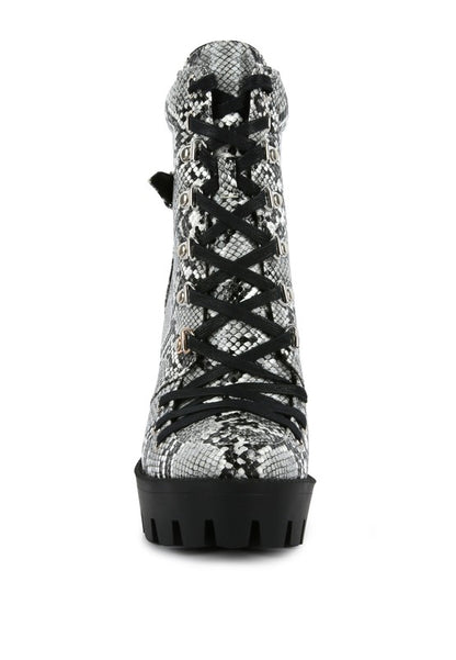 Palmetto Snake Skin Ankle Boots