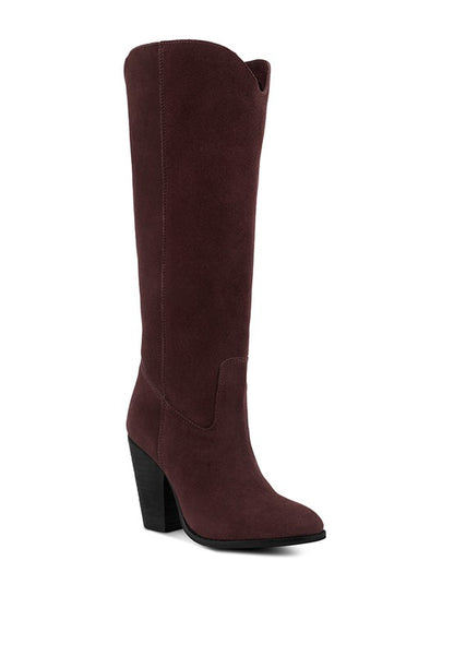 GREAT-STORM Suede Leather Calf Boots