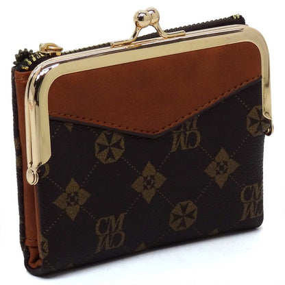 CM Monogram Bifold Kiss Lock Wallet