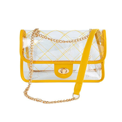 HIGH QUALITY QUILTED CLEAR PVC BAG