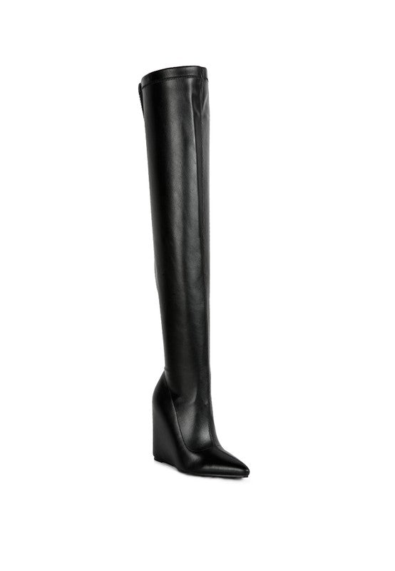 Leggy Lass Long Knee Platform Chunky Boots