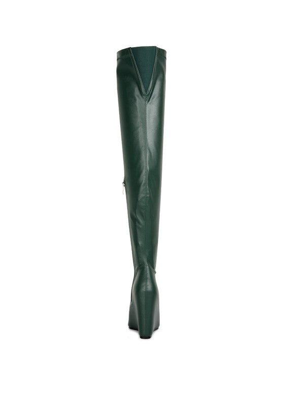 Leggy Lass Long Knee Platform Chunky Boots