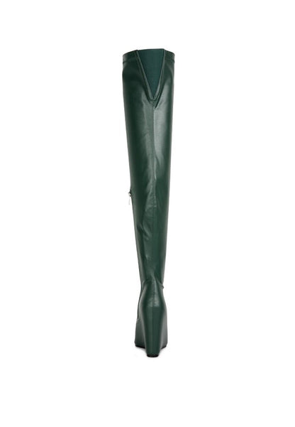 Leggy Lass Long Knee Platform Chunky Boots