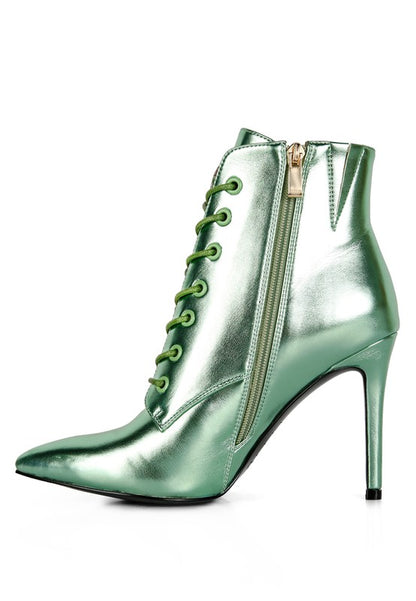 PIET Metallic Stiletto Ankle Boot