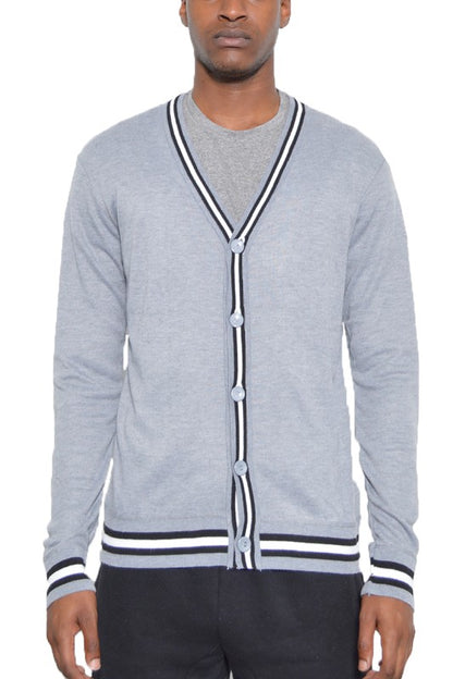 TWO STRIPE CARDIGAN