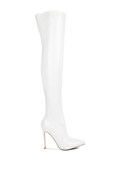 Riggle Patent Pu Stiletto Long Boots