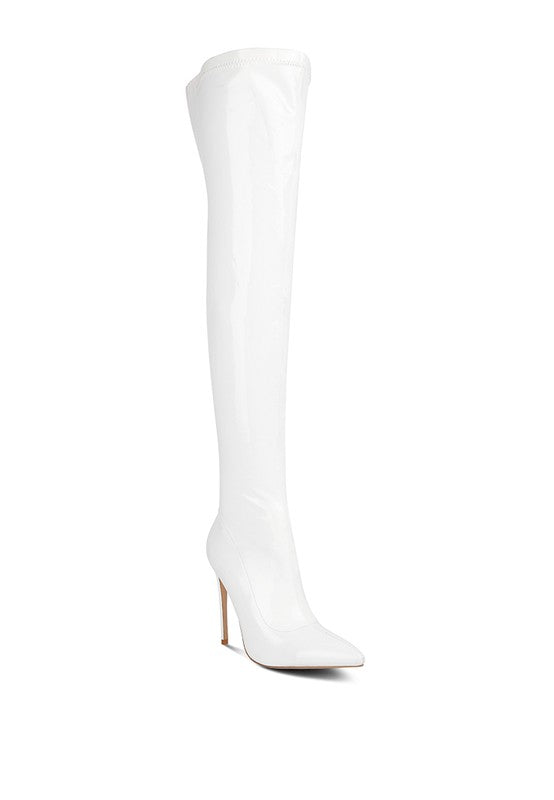 Riggle Patent Pu Stiletto Long Boots