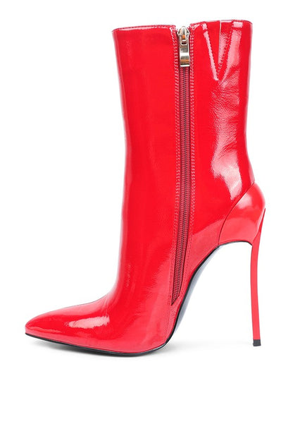 Mercury Patent High Heeled Ankle Boot