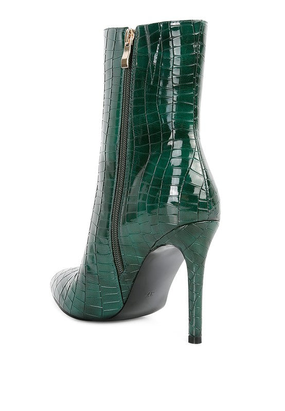 Momoa Patent Pu High Heeled Ankle Boot