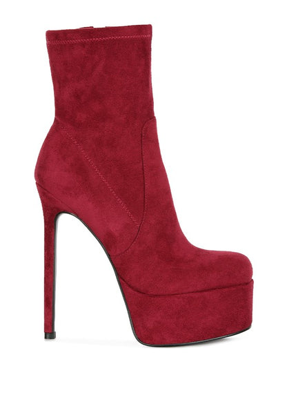 Clubbing High Heeled Microfiber Ankle Boot