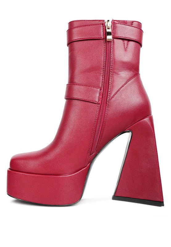 Hot Cocoa High Platform Heel Ankle Boot