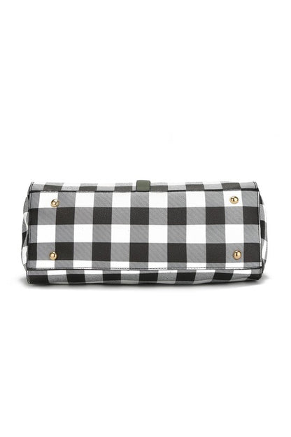 MKF Collection Yola Checkered Satchel bag by Mia k