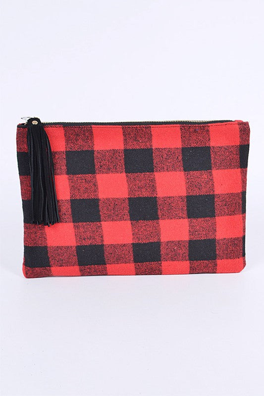 Buffalo Check Large Envelope Clutch