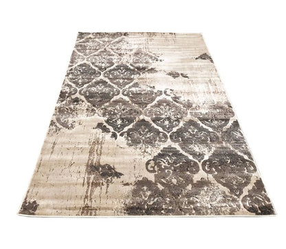 5' x 7'6'' Ivory Beige Vintage Silky Glam Rug