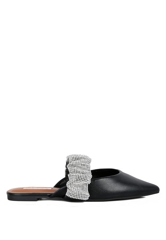 Hemessen Diamante Strap Flat Mules