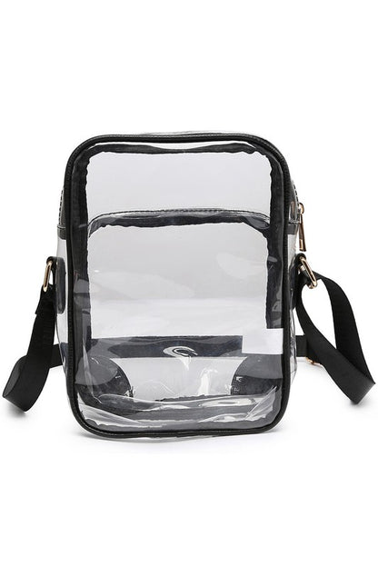 See Thru Multi Compartment Crossbody Bag