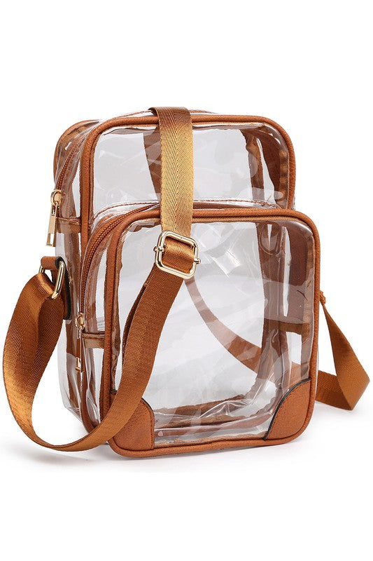 See Thru Multi Compartment Crossbody Bag