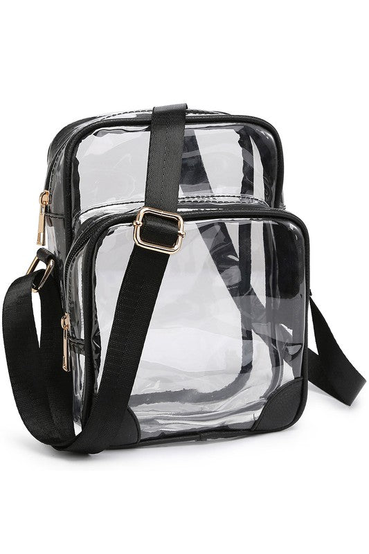 See Thru Multi Compartment Crossbody Bag