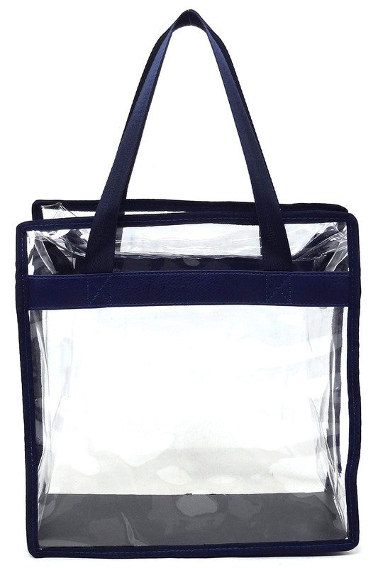 Fashion See Thru Transparent Tote Satchel