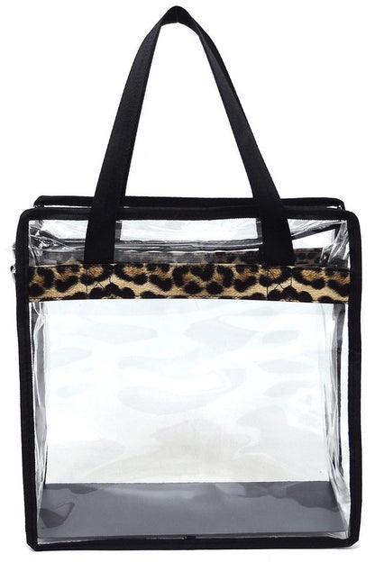 Fashion See Thru Transparent Tote Satchel