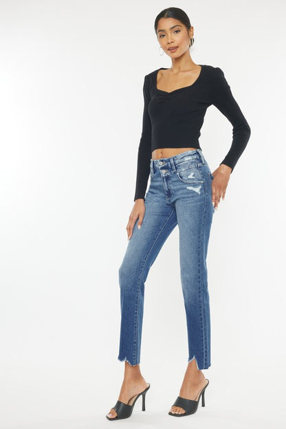 High Rise Slim Straight