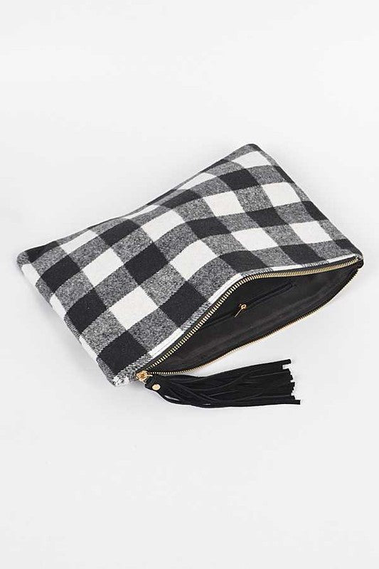 Buffalo Check Large Envelope Clutch