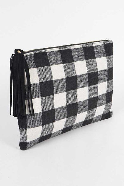 Buffalo Check Large Envelope Clutch